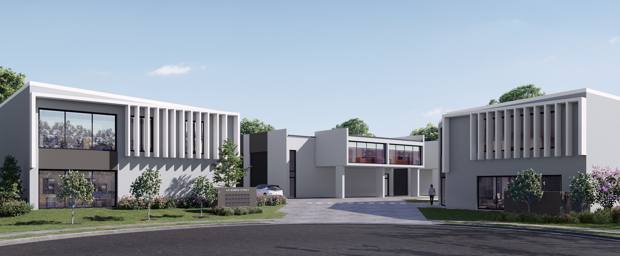Artist’s impression of Bowen Commons viewed from the street entrance